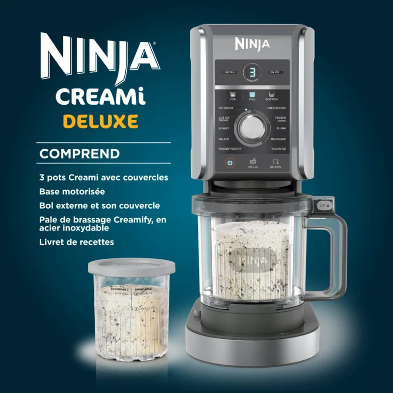 Ninja CREAMi Deluxe 10-en-1 Machine à délices et boissons glacées NC501EU – Image 3